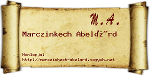 Marczinkech Abelárd névjegykártya